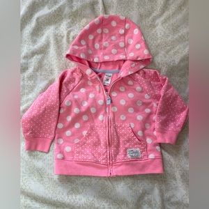 Carter’s - Baby Size 18 months - Pink Hooded Zip Up Sweater